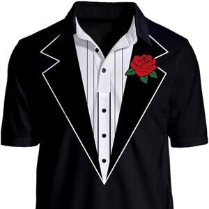 Tipsy Elves Golf Polo Tuxedo NWT